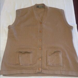 T0102106 Monte Carlo Men’s 100% Magna Wool button up V-Neck Sweater Vest SZ 44